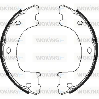 Комплект гальмівних колодок, стоянкове гальмо, Woking Z4674.00