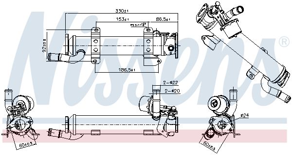 Радіатор рециркуляції ОГ з клапаном EGR на A3, Alhambra, Altea, Bora, Caddy, Cordoba, Eos, Fabia, Fox, Golf, Ibiza,. ..