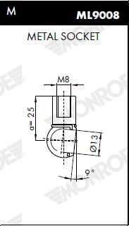 MONROE ML5529 Gas Spring, boot/cargo area