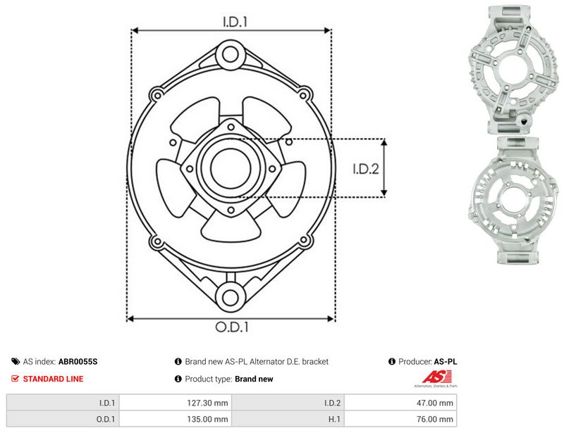 AS-PL ABR0055S Protective Cap, alternator