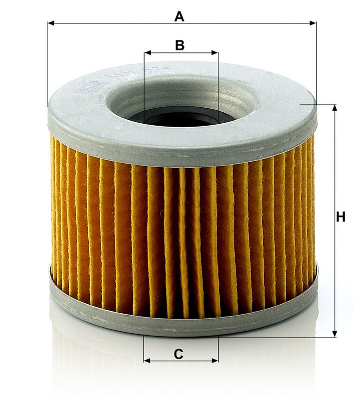 Oliefilter (breedte: 55 mm, buitendiameter: 76 mm) past: TRIUMPH ADVENTURER, DAYTONA, LEGEND, SPEED TRIPLE, SPRINT SPORT, THUNDERBIRD, TIGER, TRIDENT, TROPHY 900/1000/1200 1991-2004