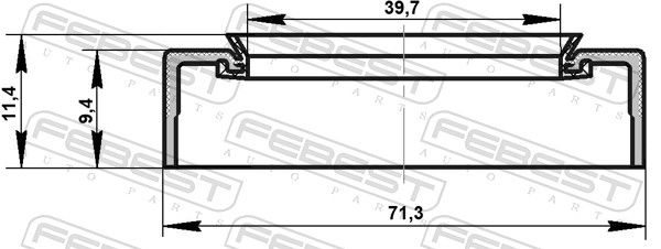 FEBEST 95AES-40710911X Shaft Seal, drive shaft