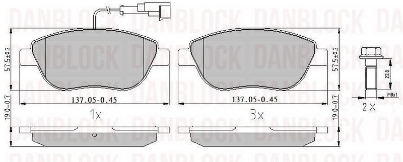 DANBLOCK Remblokkenset, schijfrem
