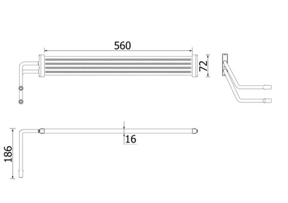 Product Image - Oliekoeler, besturing - CLC93000P - MAHLE
