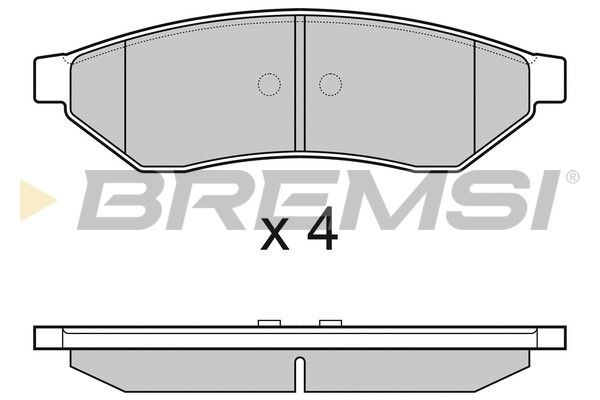 Комплект гальмівних накладок, дискове гальмо, Bremsi BP3162