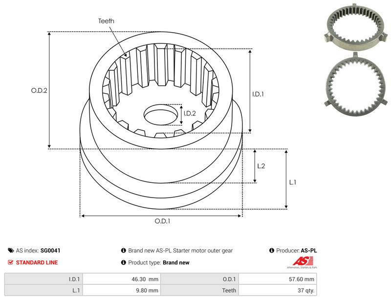 AS-PL SG0041 Repair Kit, starter