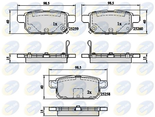 Comline Brake Pad Set, disc brake CBP32128