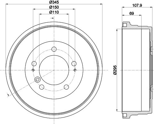 Tambur frana 8DT 355 302-551 HELLA