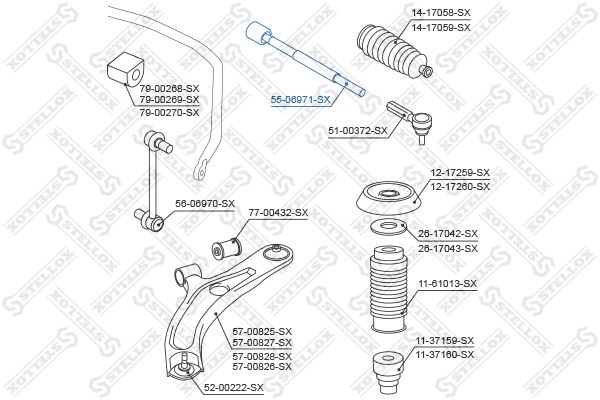 STELLOX 55-06971-SX Inner Tie Rod