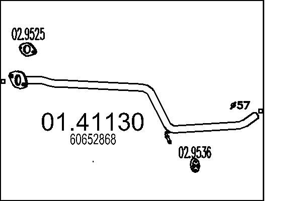 MTS kipufogócső 01.41130