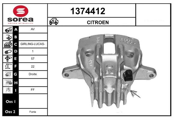 BREMSSATTEL SNRA 1374412