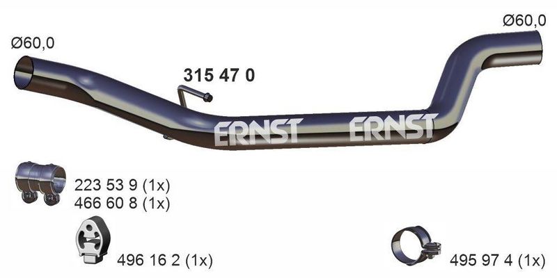 ERNST 315470 - Exhaust Pipe