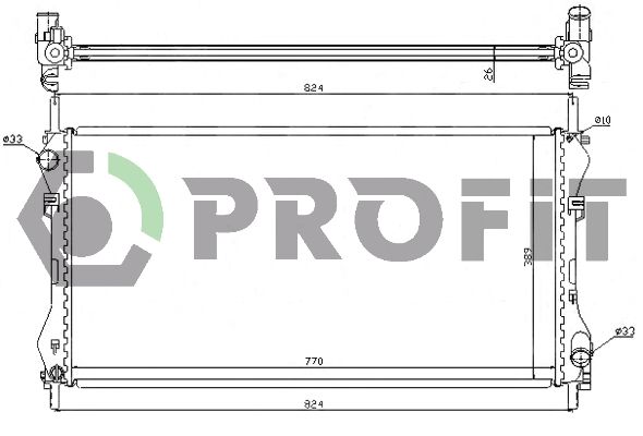 Радіатор, система охолодження двигуна, Profit 2565A1