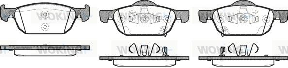 WOKING P12843.02. Колодки гальмівний диск. перед. (пр-во Remsa) Honda Accord 08>15/Civic 12> (P12843.02) WOKING