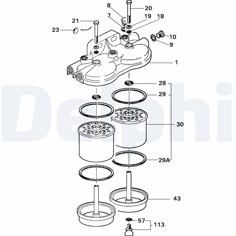 DELPHI Brandstoffilter