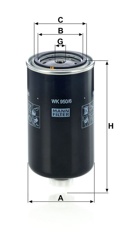 MANN-FILTER Filtre à carburant WK 950/6