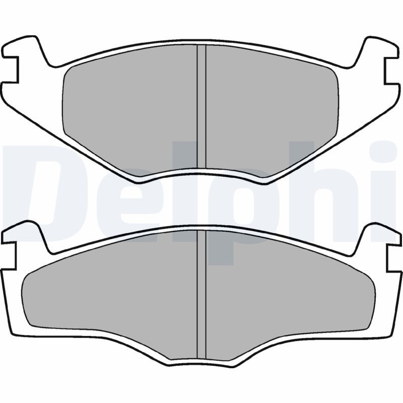 Комплект гальмівних накладок, дискове гальмо, Delphi LP420