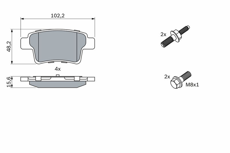 Set placute frana,frana disc 0 986 494 199 BOSCH