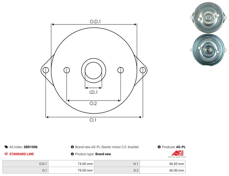 AS-PL SBR1006 Starter Lid, carburettor