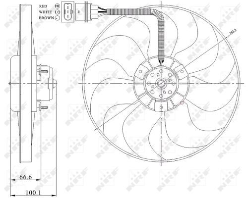 NRF 47204 Fan, engine cooling