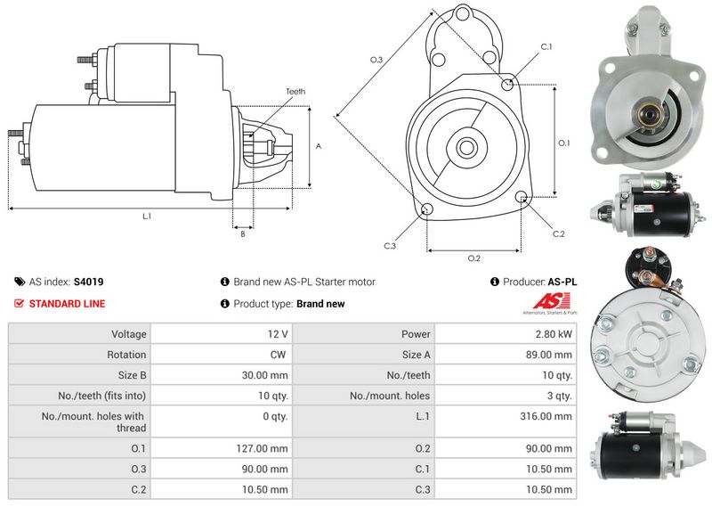 AS-PL S4019 Starter