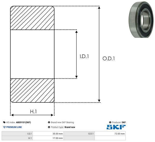 AS-PL ABE9151(SKF) Bearing