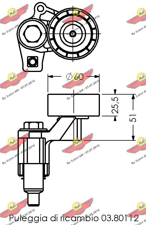 AUTOKIT 03.627 Poliklininio diržo įtempiklis