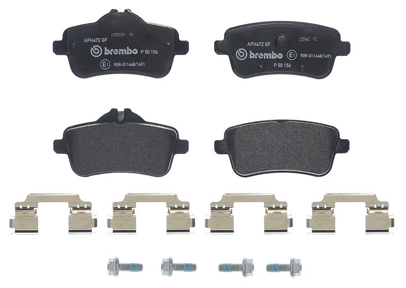 комплект спирачно феродо, дискови спирачки BREMBO