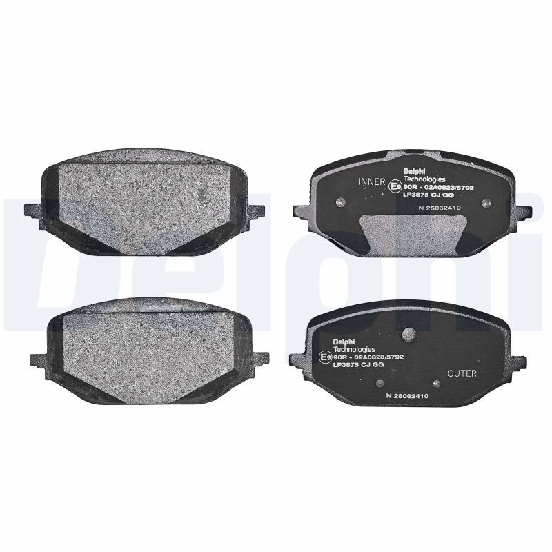 Remblokken set Voor (met een dempingskussen  zonder toevoegingen), past: DS DS 4 II, DS 7  CITROEN BERLINGO, C4 GRAND PICASSO II, C4 PICASSO II, C4 SPACETOURER, C5 AIRCROSS 1.2-Electric 02.13-
