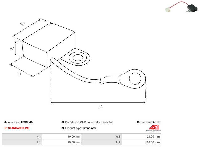 AS-PL ARS0046 Repair Set, alternator