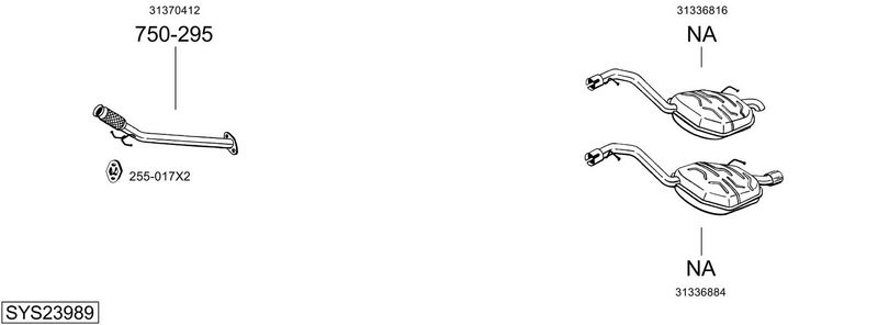 ABGASANLAGE BOSAL SYS23989