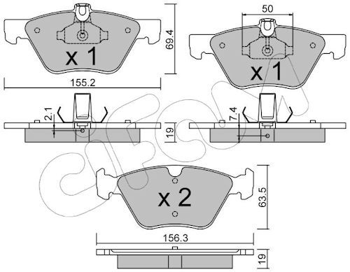 Set placute frana,frana disc 822-252-1 CIFAM