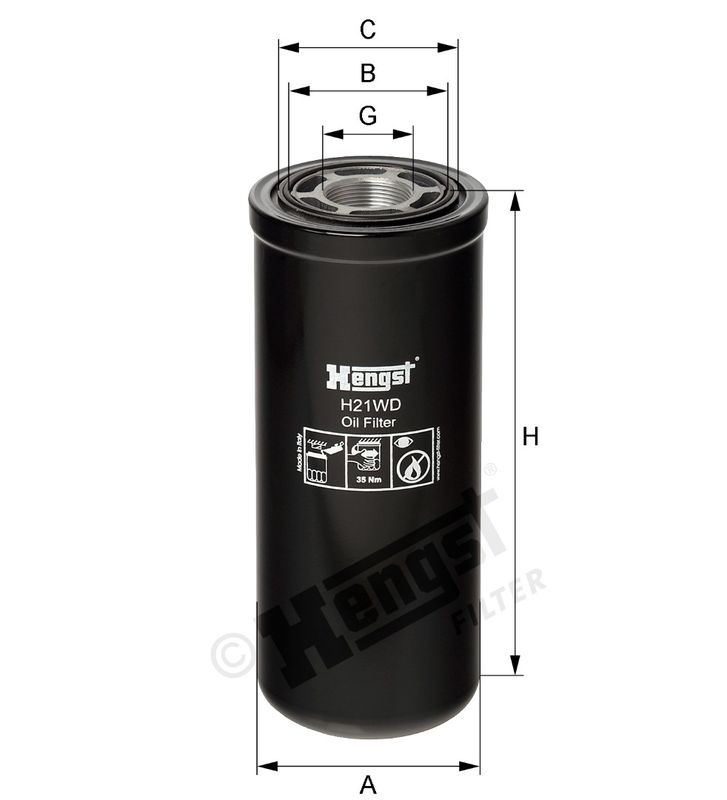 Olejový filtr H21WD