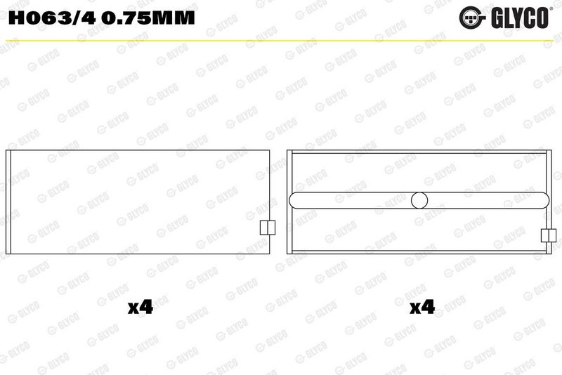 Cuzinet arbore cotit GLYCO H063/4 0.75mm