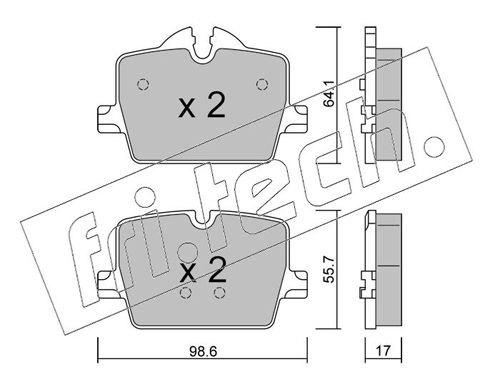 fri.tech. 1265.0 Brake Pad Set, disc brake