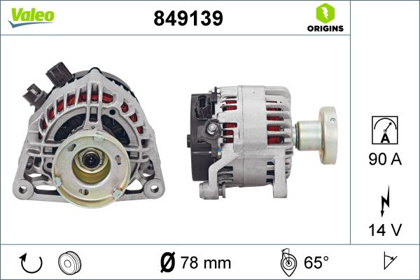 VALEO Dynamo / Alternator 849139