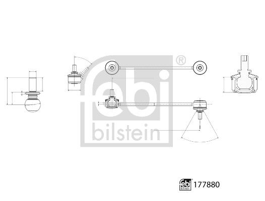 FEBI BILSTEIN 177880 Link/Coupling Rod, stabiliser bar