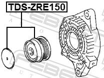 FEBEST TDS-ZRE150 Belt Pulley, alternator