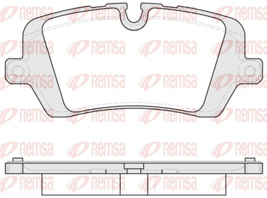 Колодка гальм. диск. RANGER ROVER 3.0, 3.0 TD, 5.0 07/13 - задн. (вир-во REMSA)