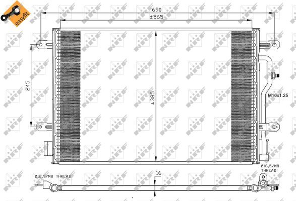 NRF 35404 Condenser, air conditioning