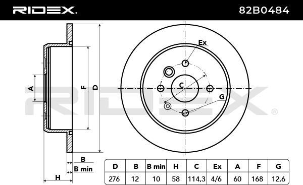 спирачен диск RIDEX