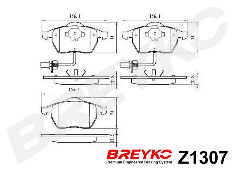 DAVID VASCO Z1307 Brake Pad Set, disc brake