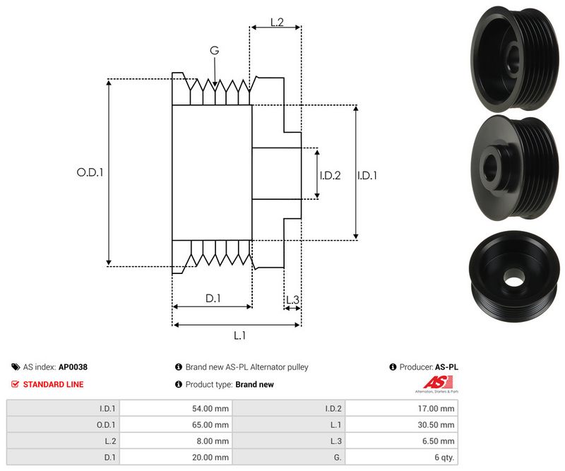 Rihmaratas, generaator, AS-PL AP0038