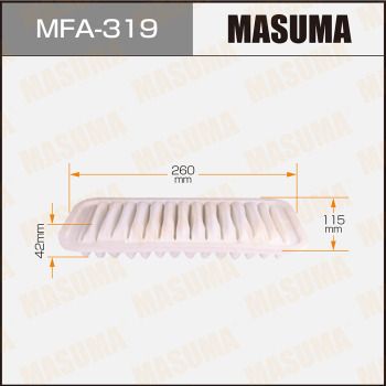 Повітряний фільтр, Masuma MFA319