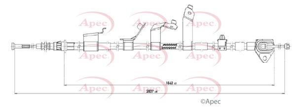 APEC Cable Pull, parking brake CAB1868