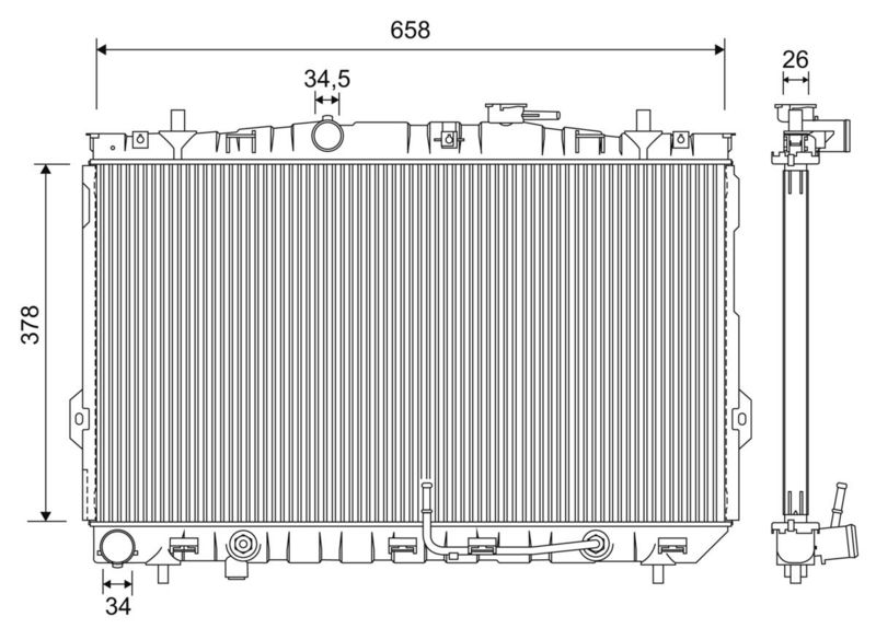 VALEO Radiateur 701206