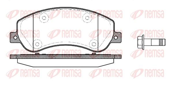 Комплект гальмівних накладок, дискове гальмо, Remsa 1250.00