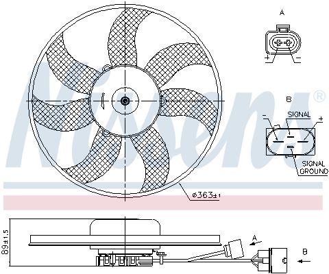 NISSENS 85678 Fan, engine cooling