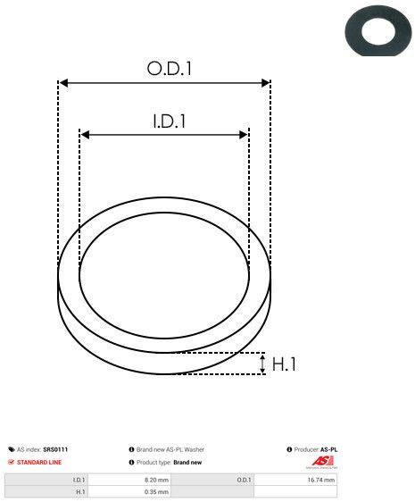 AS-PL SRS0111 Repair Set, alternator