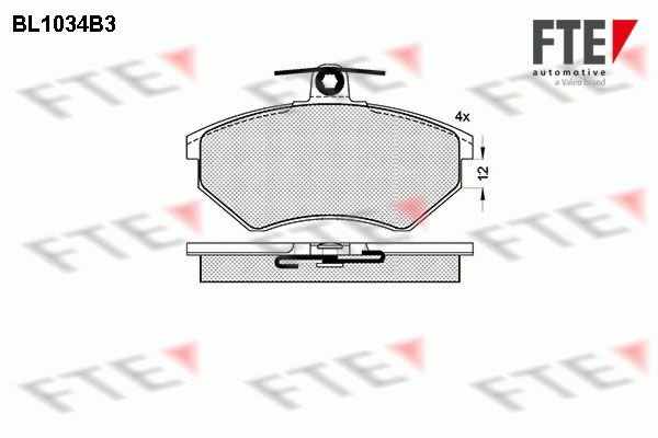 FTE fékbetétkészlet, tárcsafék 9010014